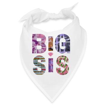 BIG SIS II- Sister - Große Schwester - Partnerlook - Bandana - Weiß - Vorne