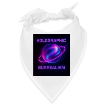 Holographic Surrealism – Neon-Universum - Bandana - Weiß - Vorne