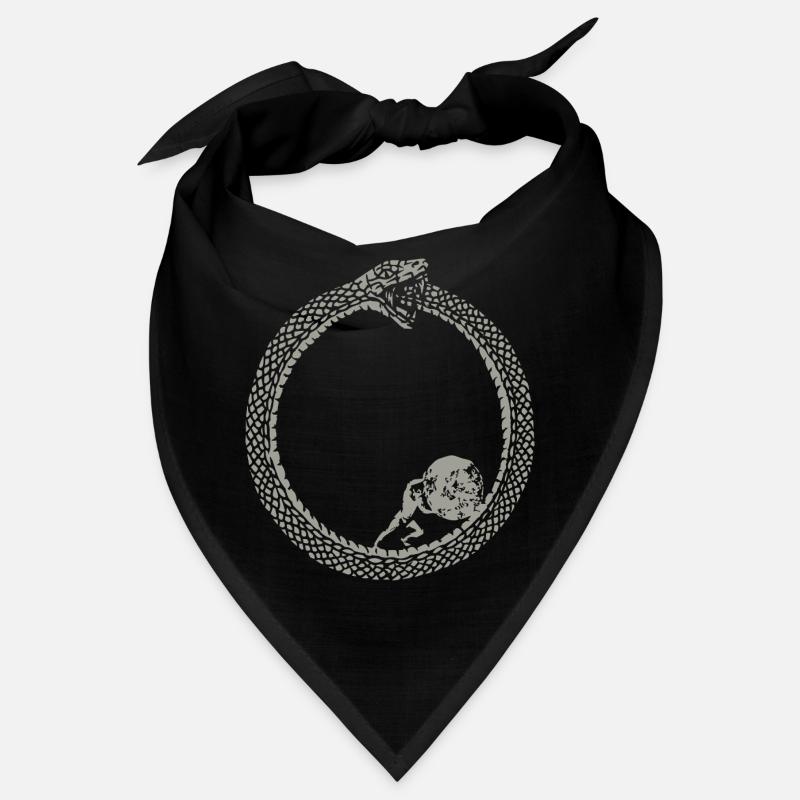 Ouroboros and Sisyphus Absurdist Philosophy Art Bandana