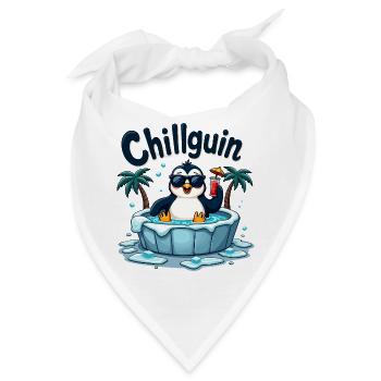 Chillguin – Coolness auf Eis - Bandana - Weiß - Vorne