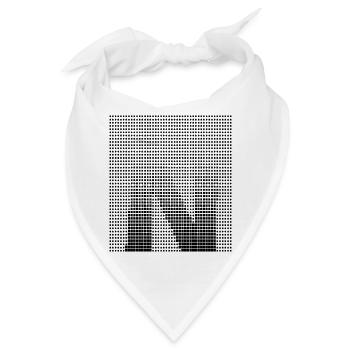 Letter N, Name, der Buchstabe N - Bandana - Weiß - Vorne