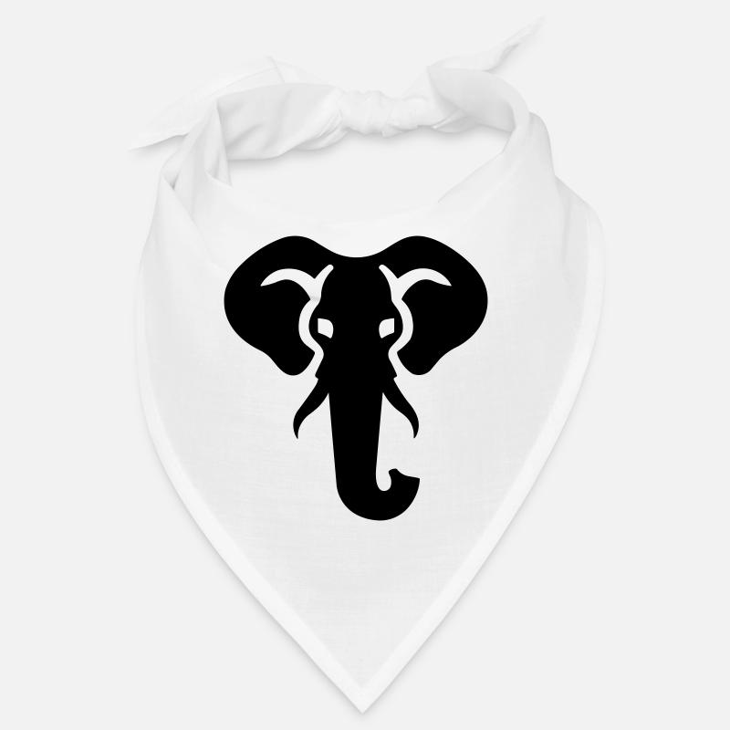 Elefant - Bandana - Weiß