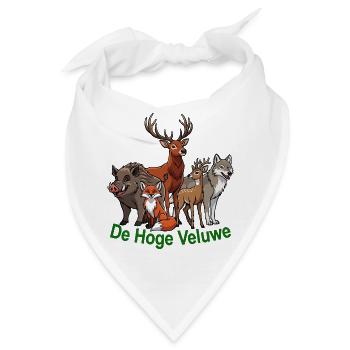 Die Big 5 von De Hoge Veluwe - Bandana - Weiß - Vorne