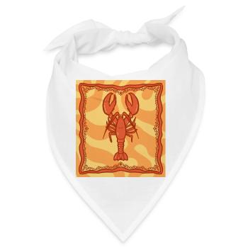 Red Lobster Illustration - Bandana - Weiß - Vorne
