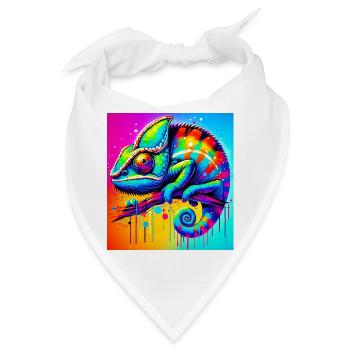 Chamäleon - Bandana - Weiß - Vorne