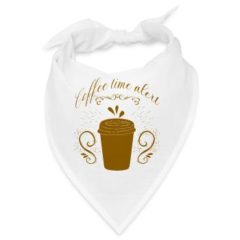 coffee time alert - Bandana - Weiß - Vorne