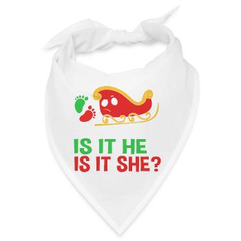Werdende Mutter Werdende Mama Weihnachten - Bandana - Weiß - Vorne
