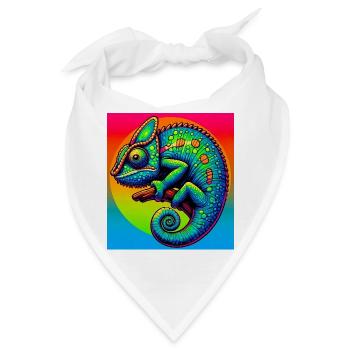 Chamäleon - Bandana - Weiß - Vorne