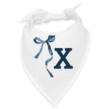 Monogramm x Geschenkidee - Bandana - Weiß - Vorne