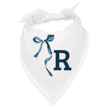Monogramm r Geschenkidee - Bandana - Weiß - Vorne