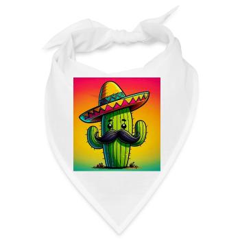 Kaktus - Bandana - Weiß - Vorne