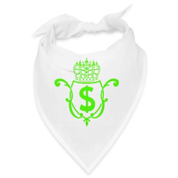 Krone Dollar Emblem - Bandana - Weiß - Vorne