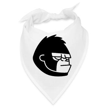 Gorilla Kong: Dschungel, Power & Primat - Bandana - Weiß - Vorne