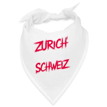 Zürich Hauptstadt der Schweiz - Bandana - Weiß - Vorne
