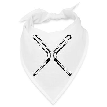 Baseball-Illustration Baseball-Spieler - Bandana - Weiß - Vorne