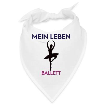 Ballerina Ballett Posen Pirouette Balletttanz Tanz - Bandana - Weiß - Vorne