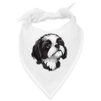 Shih Tzu - Bandana - Weiß - Vorne