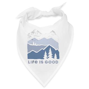 Berglandschaft Lebensfreude - Bandana - Weiß - Vorne