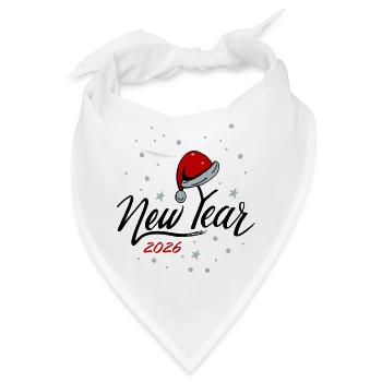 New Year 2026 - Bandana - Weiß - Vorne