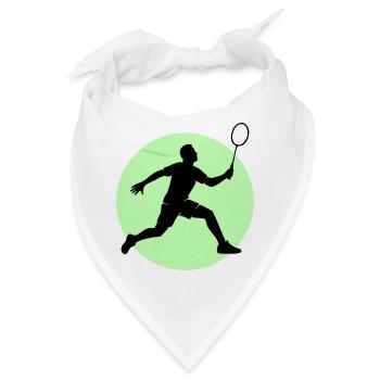 Badminton Spieler Vorhand - Bandana - Weiß - Vorne