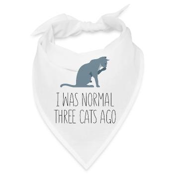 Vor drei Katzen war ich noch normal - Bandana - Weiß - Vorne