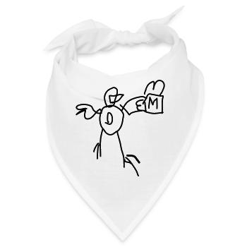 Duck with Fastfood Menu - Bandana - Weiß - Vorne