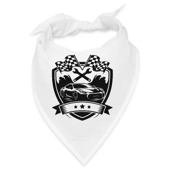 Auto KFZ Shield Logo - Bandana - Weiß - Vorne
