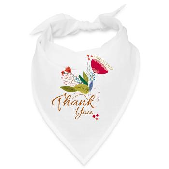 Blumen-Dankeschön  - Bandana - Weiß - Vorne