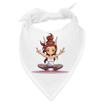Drachen-Yogi Balance - Bandana - Weiß - Vorne