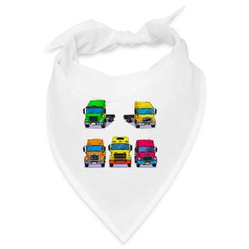 Lebendige Trucken-Sammlung - Bandana - Weiß - Vorne
