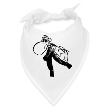Caution Turtle - Bandana - Weiß - Vorne