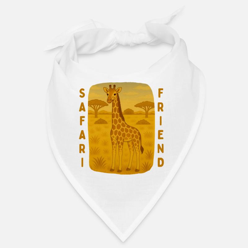Girafe dans la savane dorée Bandana