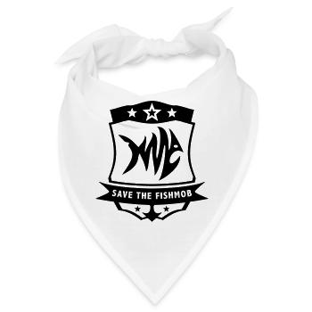 Save the fish mob - Bandana - Weiß - Vorne
