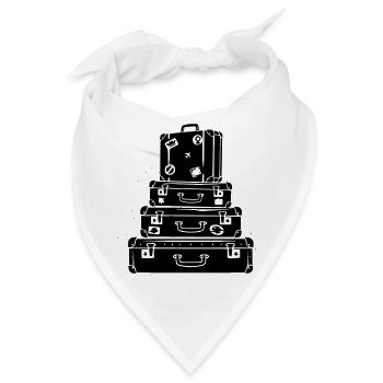 Koffer Stapel Vintage Reise - Bandana - Weiß - Vorne