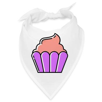 Muffin cupcake - Bandana - Weiß - Vorne