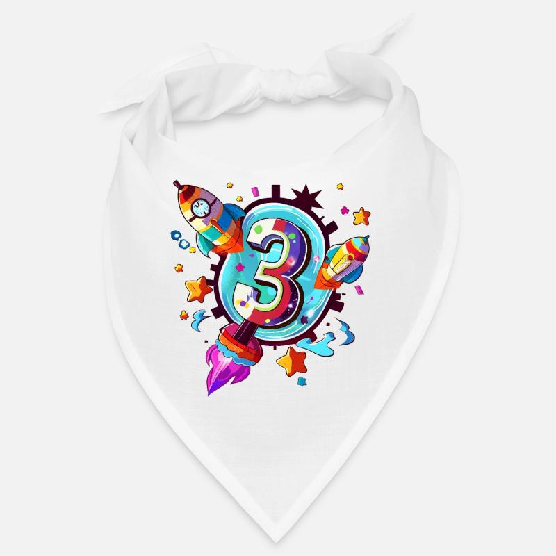 Art de fusées pour le 3e anniversaire Bandana
