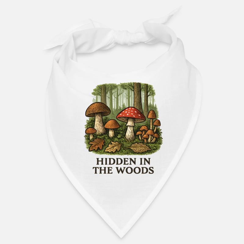 Paysage caché de champignons forestiers Bandana