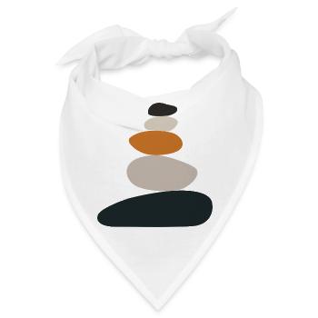 Steinestapel Zen Balance - Bandana - Weiß - Vorne
