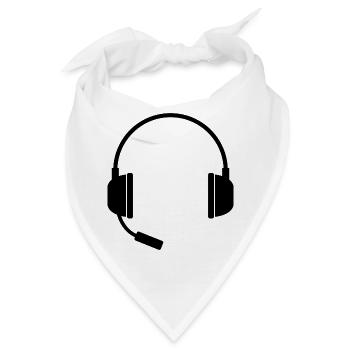 Headset mit Mikrofon - Bandana - Weiß - Vorne