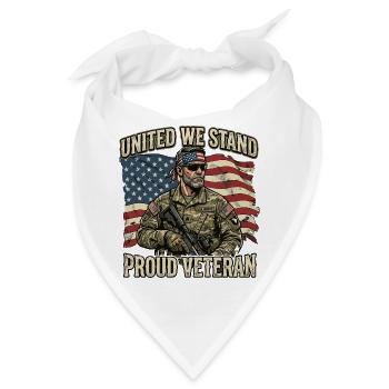 Vereinter Veteran Stolz und Pflicht - Bandana - Weiß - Vorne