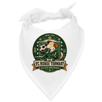 FC Hunde Torwart - Bandana - Weiß - Vorne