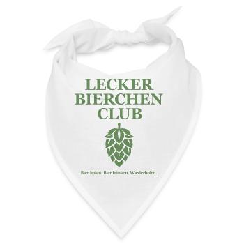 Lecker Bierchen Club - holen trinken Wiederholen - Bandana - Weiß - Vorne