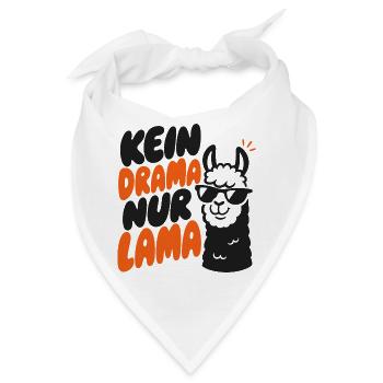 Kein Drama Nur Lama Lustiges Lama - Bandana - Weiß - Vorne