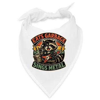 Müllraccoon singt Metal - Bandana - Weiß - Vorne