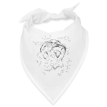 Gesicht-abstrakt | Sternen-Kleckse - Bandana - Weiß - Vorne