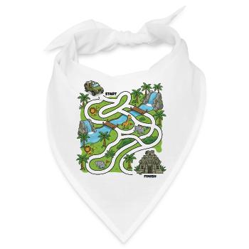 Dschungelsafari-Labyrinth - Bandana - Weiß - Vorne