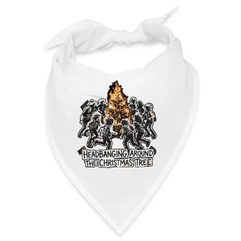 Christmastree Headbanger Metal  - Bandana - Weiß - Vorne