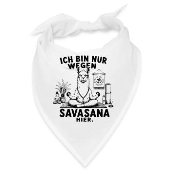 Lustiges Yoga Lama Desig – Ich bin nur wegen... - Bandana - Weiß - Vorne