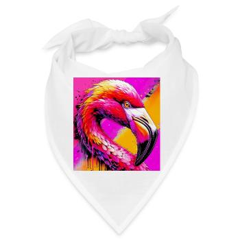 Flamingo - Bandana - Weiß - Vorne