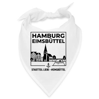Hamburg Eimsbüttel - Bandana - Weiß - Vorne